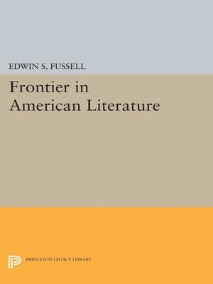cover image of Frontier in American Literature